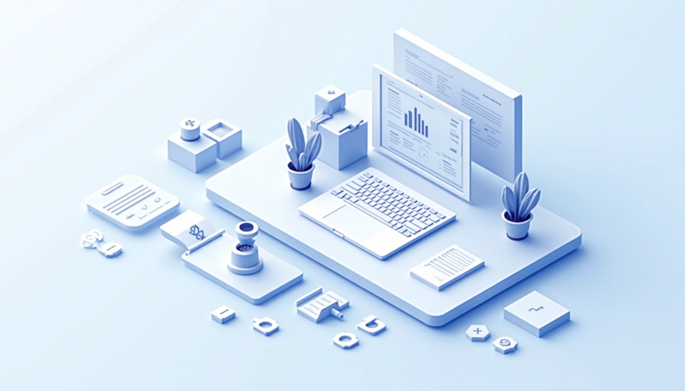 Ilustrație cu procesul de realizare a unui site web, evidențiind etape cheie și colaborarea cu o web agency.